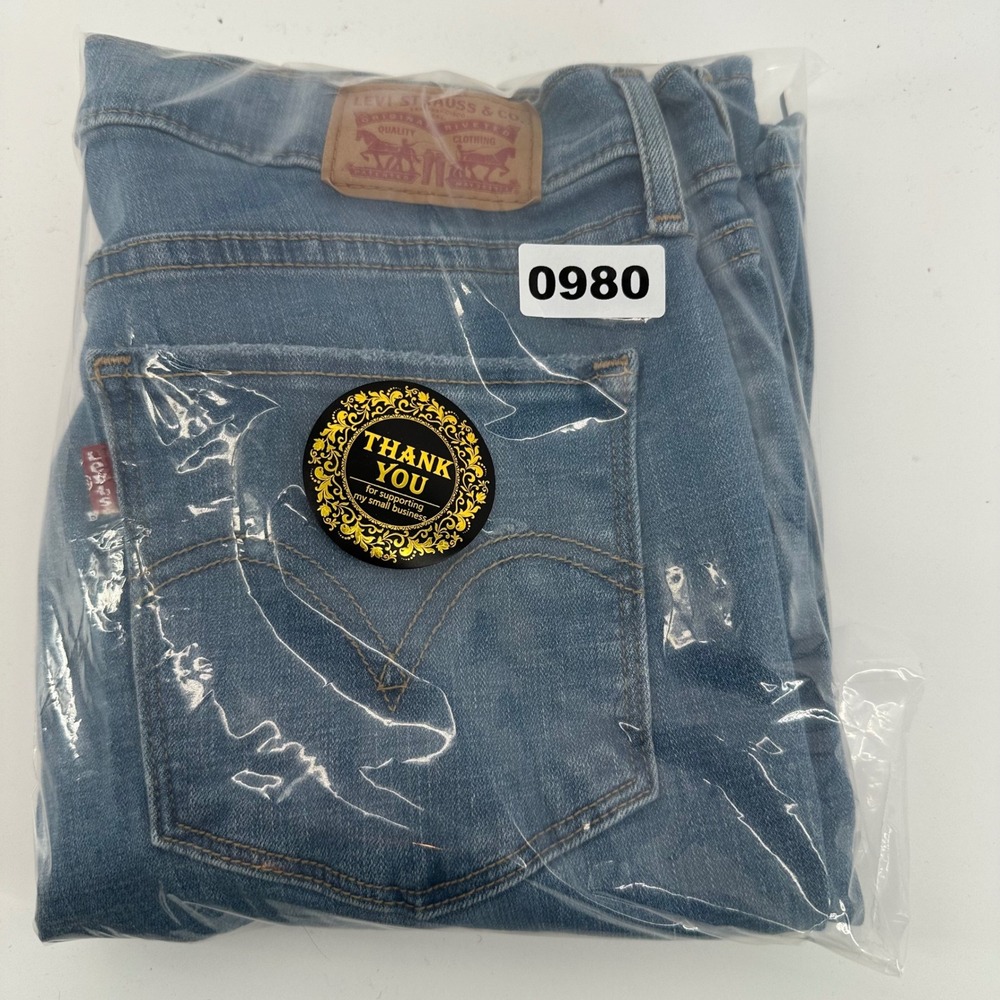 Levi Strauss & Co Classic Straight Leg Jeans Women's 8 Blue Medium Wash Stretch - Picture 15 of 15